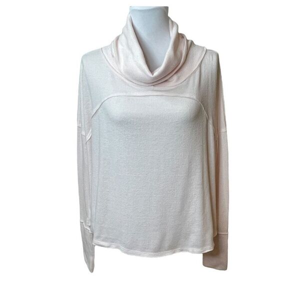 Free People We The Free Cozy Time Funnel Sweater Top Pink Size Small - Picture 1 of 11